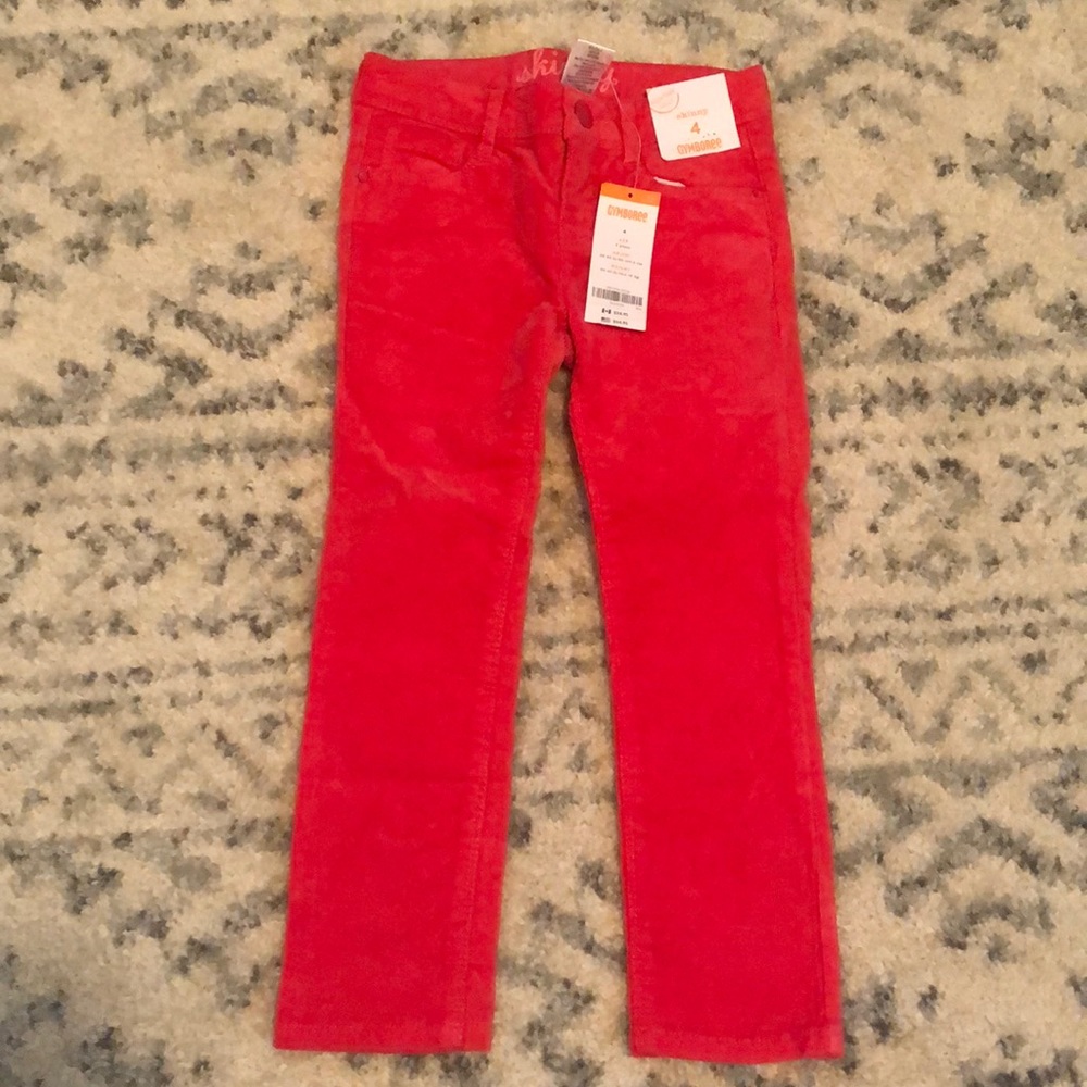 Red Gymboree size 4 skinny girls cordoroy pants